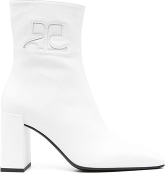 Courrèges Heritage ankle boots - women - Calf Leather/Calf Leather/Calf Leather - 36 - White