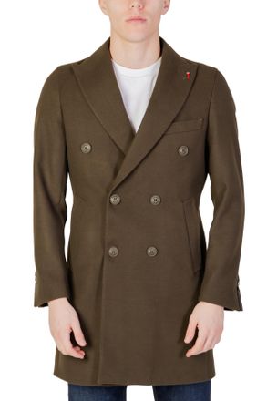Mulish Mens Olive Green Overcoat Classic Model - Dark Green Cashmere - Size EU 48 (Mens)