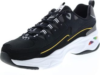 Skechers Womens DLites 4.0 Sneaker, Black Multi, XXXX-Small, 4 UK