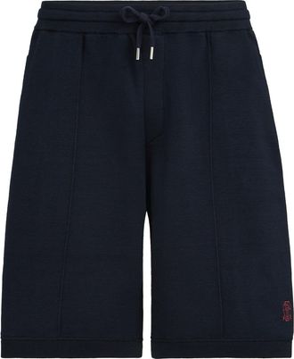 Brunello Cucinelli Double knit Bermuda shorts in Navy Blue at Nordstrom, Size Xxx-Large Eu
