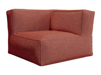 Vente-Unique Sill&oacute;n esquinero de jard&iacute;n de tela - Terracota - NOUMARA de MYLIA