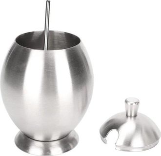 No Brand Tarro Para Especias, Recipiente De Acero Inoxidable Para Especias, Azucarero Con Tapa Y Cuchara, Especiero, Organizador De Almacenamiento De Especias,