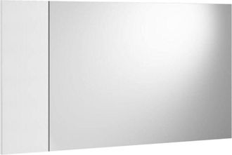 Dmora Specchio Coriandolo, Specchio decorativo da ingresso, Articolo darredo a muro con profilo laterale, 100% Made in Italy, 110x3h60 cm, Bianco, con