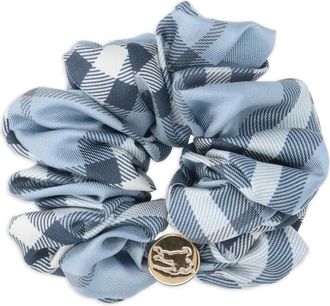 Burberry Elastico per capelli a quadri - Blu