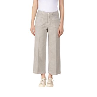 Mason's New York Studio Cropped Chino Broek - Dames - Vrijetijds broeken - Blauw - 2XS - Katoen - Broeken