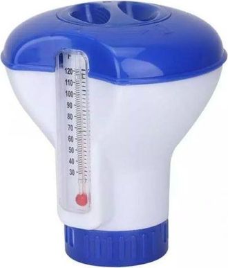 OEM Dosatore Galleggiante Di Cloro E Bromo Per Piscine - Diffusore Galleggiante Con Termometro - Ideale Per Piscine Interne Ed Esterne