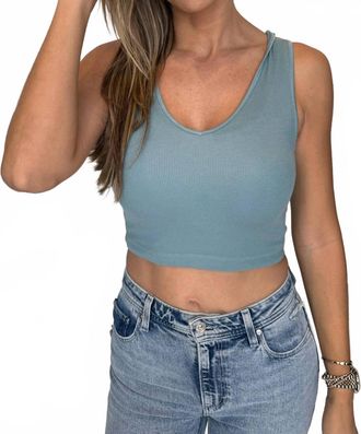 La Made Clement Crop Tank In Blue