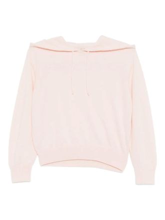 Teddy Cashmere Felpa con cappuccio e logo - Rosa