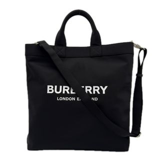 Burberry Black White Nylon Tote Bag (Pre-Owned)