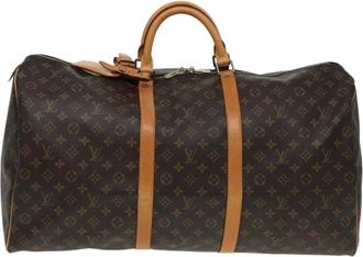Louis Vuitton Pre-owned Weekend Bags, female, Brown, Size: ONE SIZE Pre-owned Keepall 55 Travel Bag