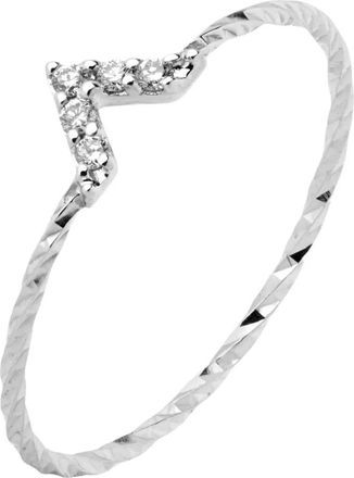 Maria Black Anello Viva in oro bianco 14 carati con diamanti - Argento