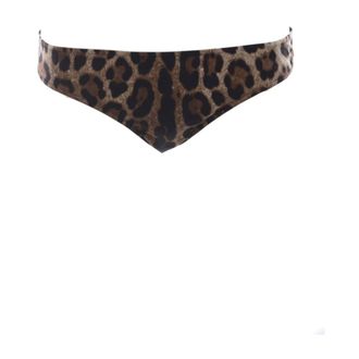 Dolce & Gabbana Animal Print Bikini Bottom - female - Dolce & Gabbana - Bikinis - Brown - XL - Swimwear