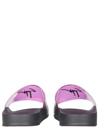 Giuseppe Zanotti Logo PVC Slide Sandals - Pink