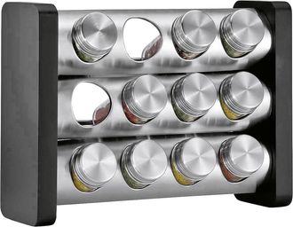 K&uuml;chenprofi Especiero Con 12 Tarros Negro Rectangular - K&uuml;chenprofi