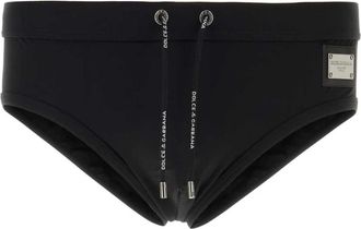 Dolce & Gabbana Stretch Nylon Zwemslip - Heren - Strandmode - Zwart - S - Nylon - Badmode