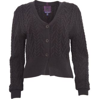 Lords of Harlech Samantha Cashmere Blend Cable Knit Cardigan Sweater in Black at Nordstrom, Size X-Small