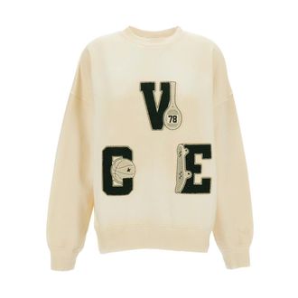 Golden Goose Sweatshirts, female, Beige, Size: 2XS Boxi Sweater