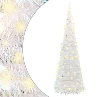 vidaXL &Aacute;rbol De Navidad Artificial Desplegable 100 Led Blanco 150 Cm Vidaxl