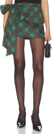 Show me your Mumu Iva Bow Skirt In Mistletoe Plaid