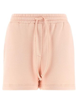 Dolce & Gabbana Pink Logo Patch Shorts