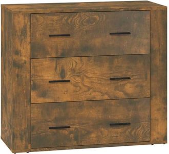 vidaXL Sideboard Smoked Oak 80x33x70 cm Engineered Wood Vidaxl