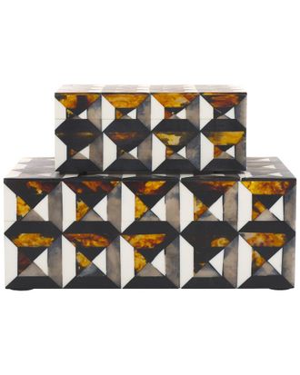 Safavieh Set Of 2 Ani Decor Boxes