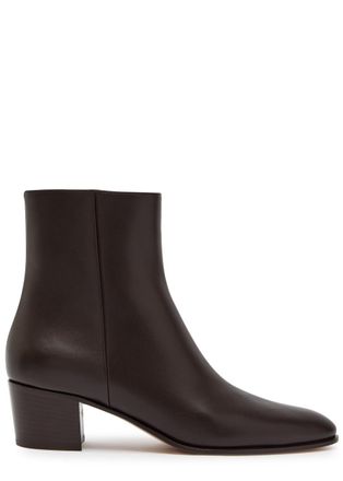 Gianvito Rossi Spencer 45 Leather Ankle Boots - Brown - 36 (IT36 / UK3)