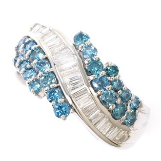 C&A Blue Platinum Platinum 900 Band Ring (Pre-Owned)