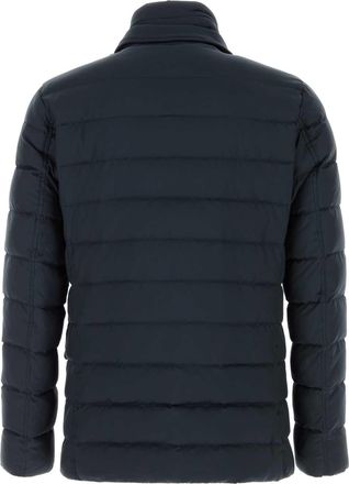 Herno Mens Navy Blue Polyester Down Jacket Blu Piumini