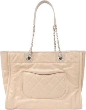 Chanel Pre-owned Deauville Caviar Calfskin Tote Bag - Dames - Vintage Shopper - Beige - ONE Size - Leer - Vintage