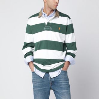 Polo Ralph Lauren Green/cream striped Classic Fit polo shirt
