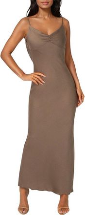 Bebe Ceycrepe Drape Back Maxi Dress