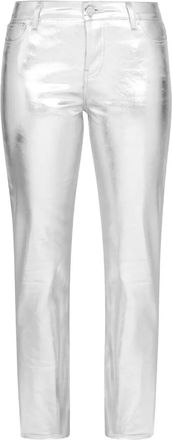 Alexandre Vauthier metallic jeans - women - Cotton - M - Silver