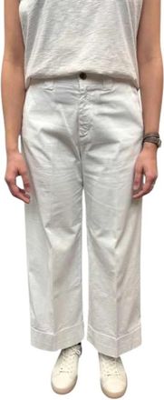 Mason's New York Studio Crop Broek - Dames - Vrijetijds broeken - Wit - M - Katoen - Broeken