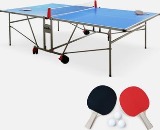 Sweeek Mesa De Ping Pong Exterior Plegable Con 2 Raquetas Y 3 Pelotas, 274cm