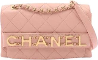Chanel Pre-owned Matelasse Lamslederen Schoudertas - Dames - Vintage Schoudertas - Roze - ONE Size - Leer - Vintage