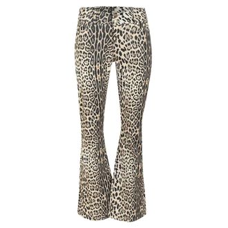 ZiZo Luipaard Flared Broek Trendy Comfortabel Stijlvol - Dames - Wijde Broeken - Veelkleurig - XL - Katoen - Broeken