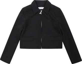 Patrizia Pepe Giacca Corta Zip - Dames - Zomerjassen - Zwart - 2XL - Polyester - Jassen