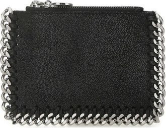 Stella McCartney Womens Black Shaggy Deer Card Holder 1000 F: Polyester Portafogli Wallet