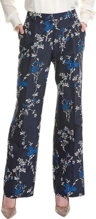 Lafayette 148 New York Gates Silk & Linen-Blend Pant