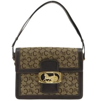 Celine Pre-owned Shoulder Bags, female, Brown, Size: ONE SIZE Pre-owned C Macadam Canvas Shoulder Bag