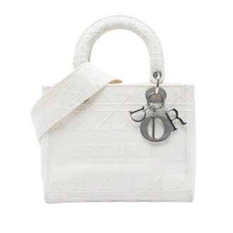 Dior Pre-owned Lady D-Lite Handtas - Dames - Pre-owned - Wit - Maat: ONE Size