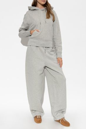 Ami Cotton Sweatshirt With Embroidered Logo, Womens, Grey