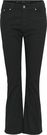 C.Ro Flared Jeans - Dames - Flared Jeans - Zwart - 3XL - Jeans