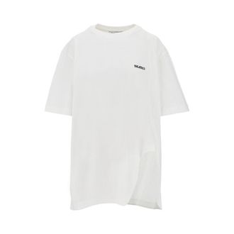 The Attico Oversized T-shirt with moulded hem Woman 38