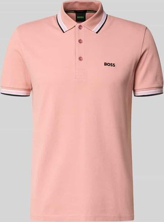HUGO BOSS Regular Fit Poloshirt aus reiner Baumwolle Modell PADDY in Pink, Gr&ouml;&szlig;e XXXL