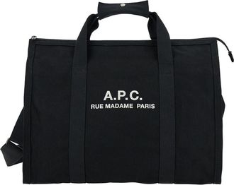 A.P.C. Black Rcupration canvas tote bag