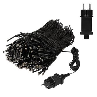 ECD Germany Cadena de luces forma &aacute;rbol de navidad blanco c&aacute;lido 360 LEDs 800cm