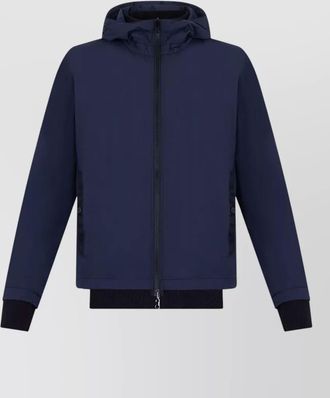 Stone Island hooded jacket ribbed cuffs casual design
