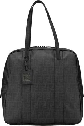 Fendi Pre-owned Zucca Coated Canvas Handbag - Dames - Vintage Shopper - Zwart - ONE Size - Vintage